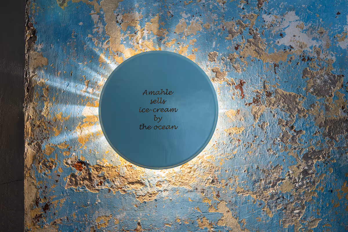 Amahle sells ice-cream by the ocean